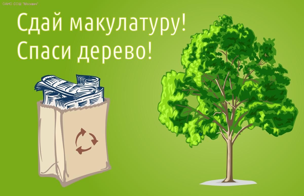 Экологическая акция "Сдай макулатуру - спаси дерево"